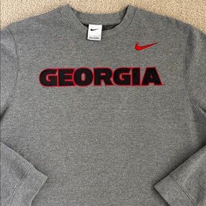 Nike Men's Georgia Bulldogs Club Fleece Crewneck Sweatshirt, size Large